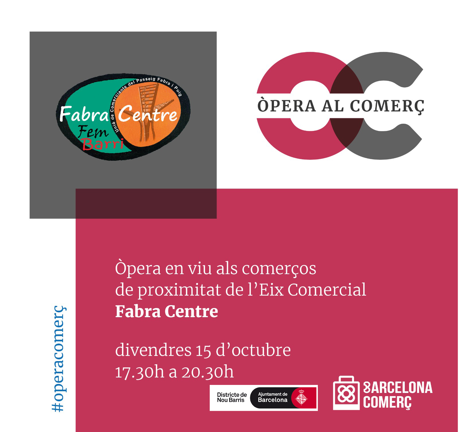 'L'Òpera al Comerç' vuelve a Fabra Centre