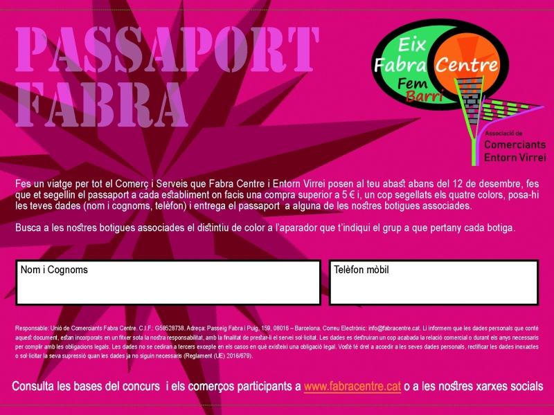Passaport Fabra, per a viatjar per les botigues de l'Eix (2)